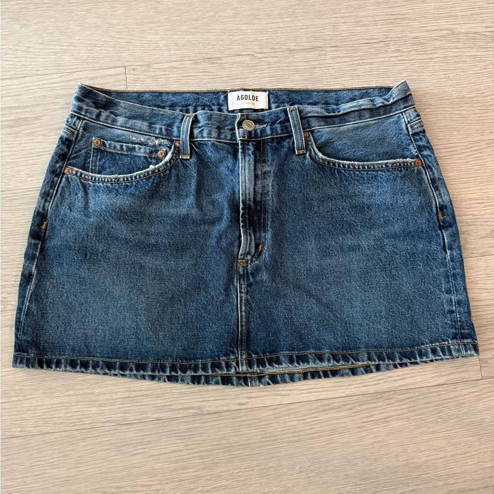 Agolde Denim Organic Cotton Mini Skirt Size 31